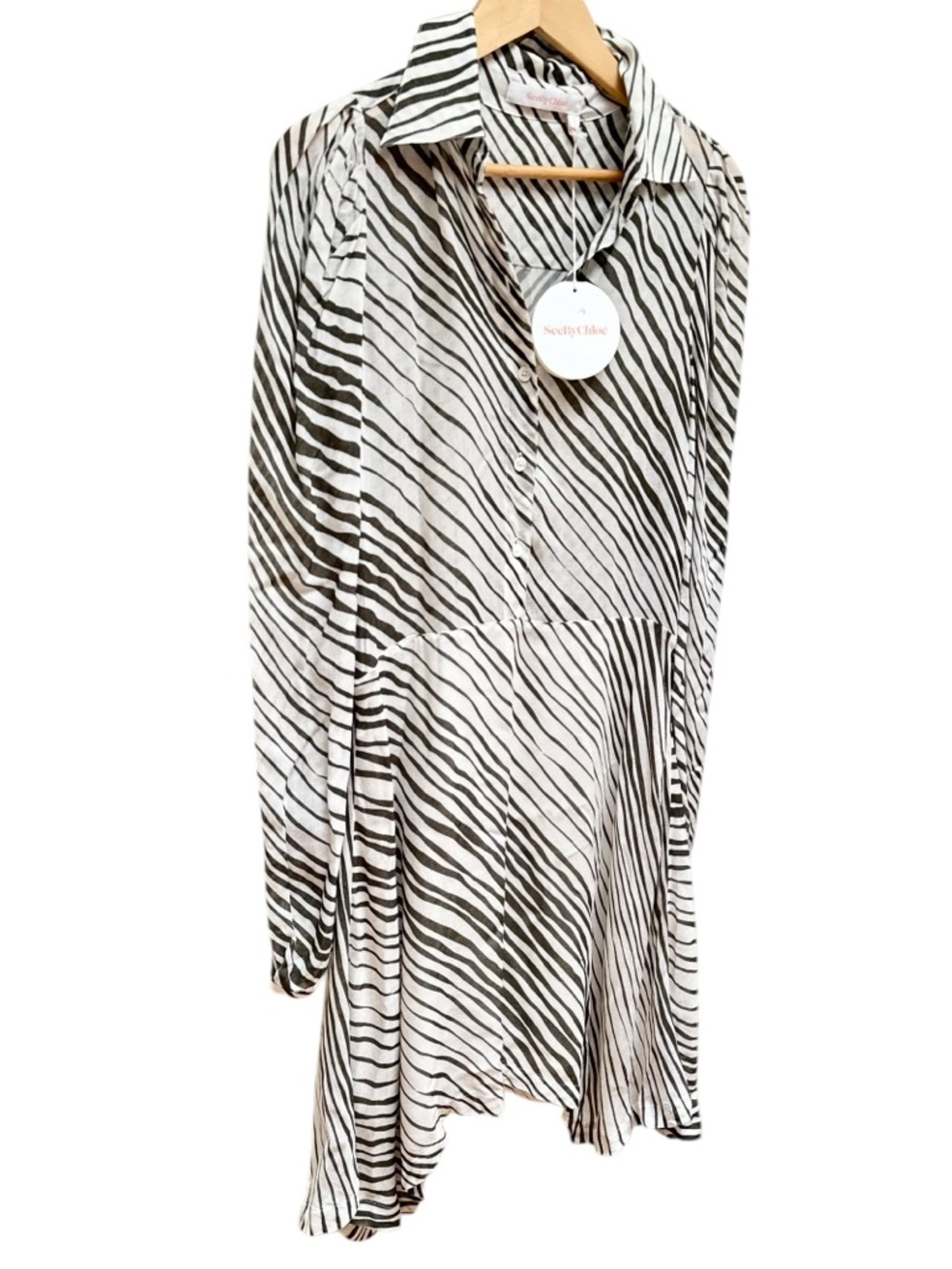 See by Chloe *NEW* Zebra Print Button-Down Shirt Dress - Picture 3 of 15
